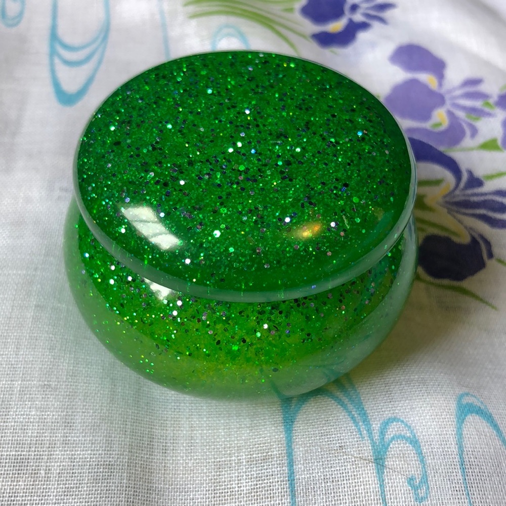 Small handmade resin container
